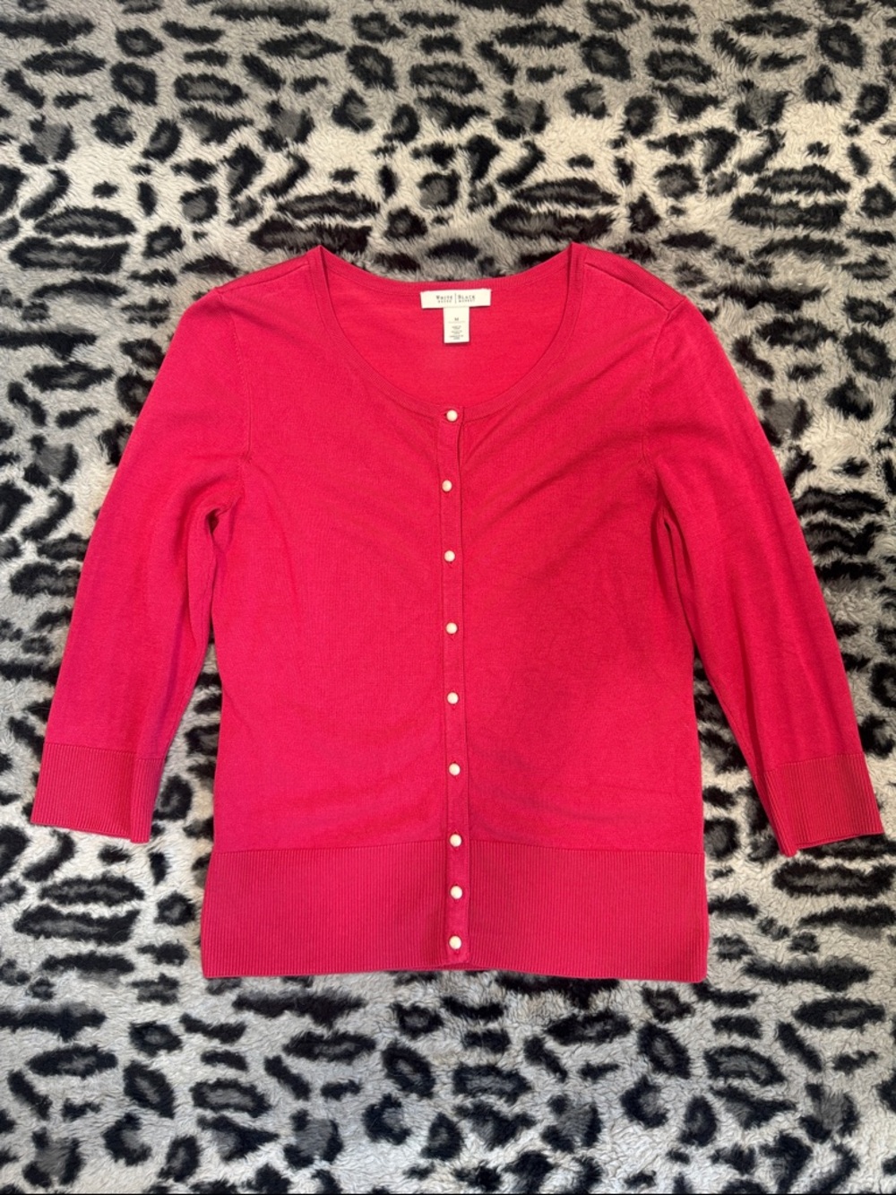 White House Black Market Berry Red Cardigan